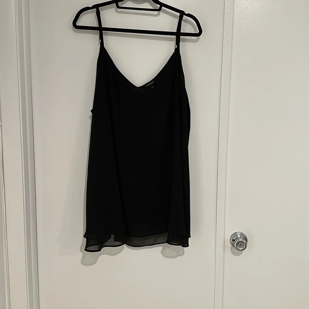 Torrid 5 Plus Black blouse 100 percent polyester - Picture 2 of 5